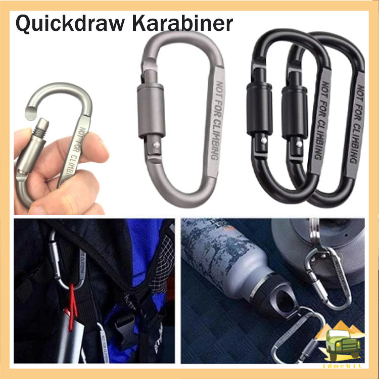 Carabiner Mini/Karabiner/Bentuk-D LIXADA Gantungan Carabiner Aluminium Stainless Steel/Quickdraw Kar