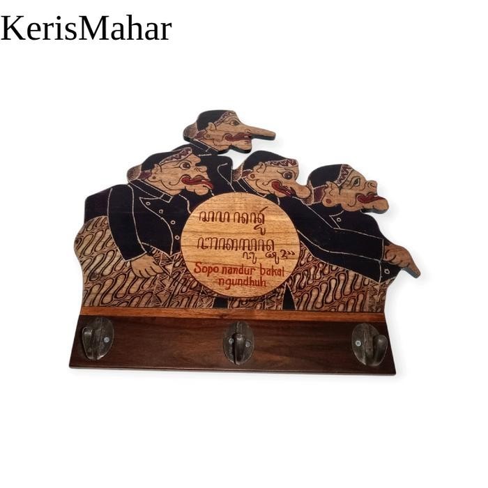 Gantungan Kapstock Kayu Batik Punokawan Model Klasik - Punokawan 1 murah