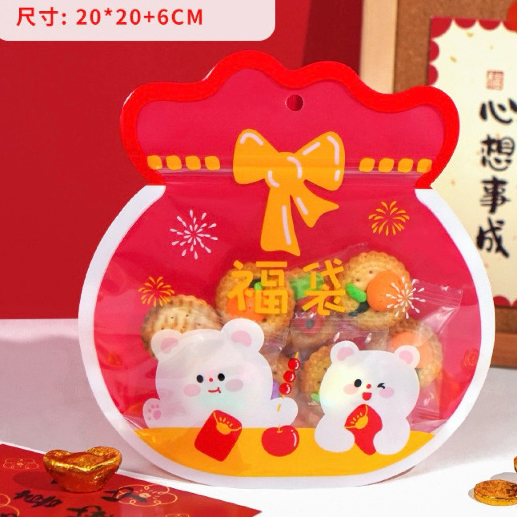 Cookies Bag Imlek Plastik Ziplock Cookies Imlek Cute