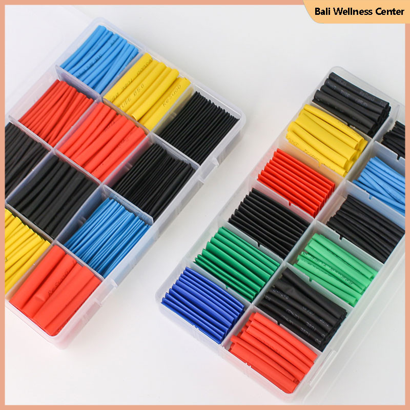 164PCS Selongsong insulasi tabung susut panas selongsong pelindung kawat selongsong kabel kabel data