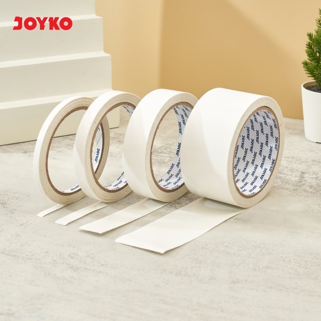 Double Tape Joyko / Double Tape Kecil Sedang Besar 13 meter/ Isolasi Bolak Balik / Double sided tape
