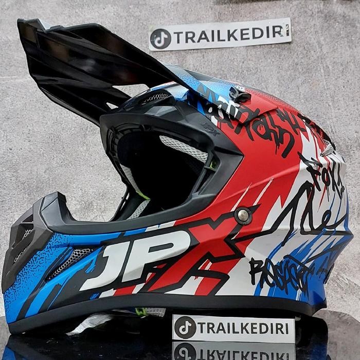 Jpx Cross X6 Fox 1 Dop Helm Trail Google - Helm Saja, M