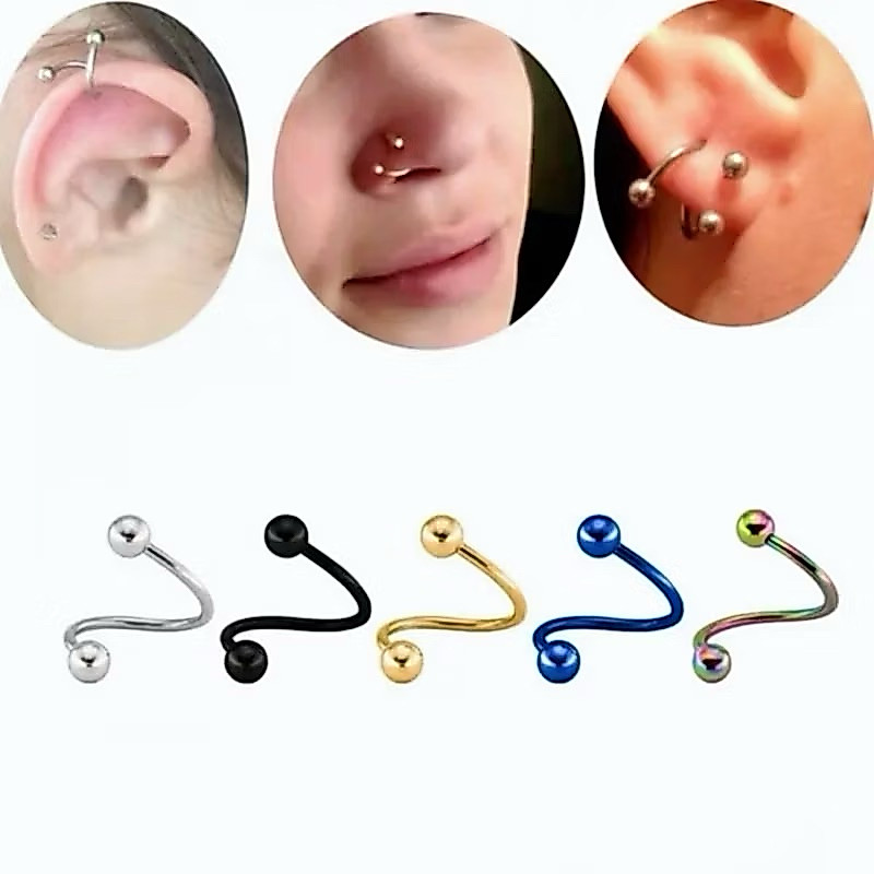ANTING TINDIK TELINGA SPIRAL STAINLESS / ANTING SPIRAL STAINLESS
