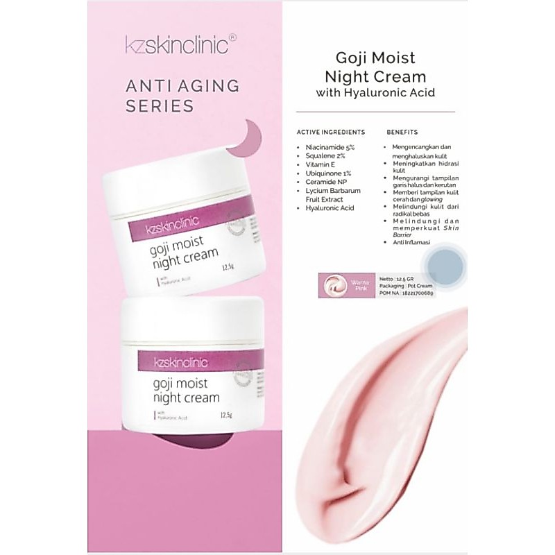 kzskinclinic anti aging night cream goji