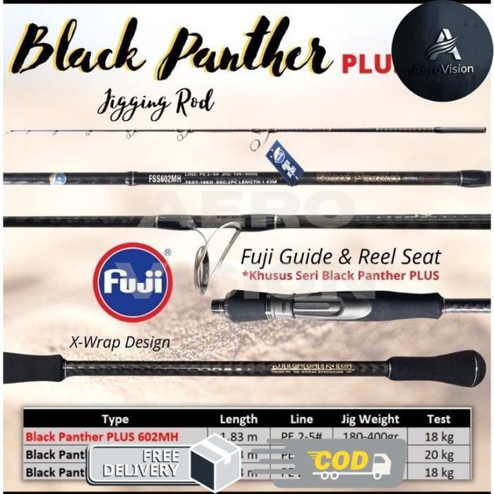 Joran Light Jigging PE 2-5 dan PE 3-8 Orca Black Panther Fuji - PE 3-8 Fuji