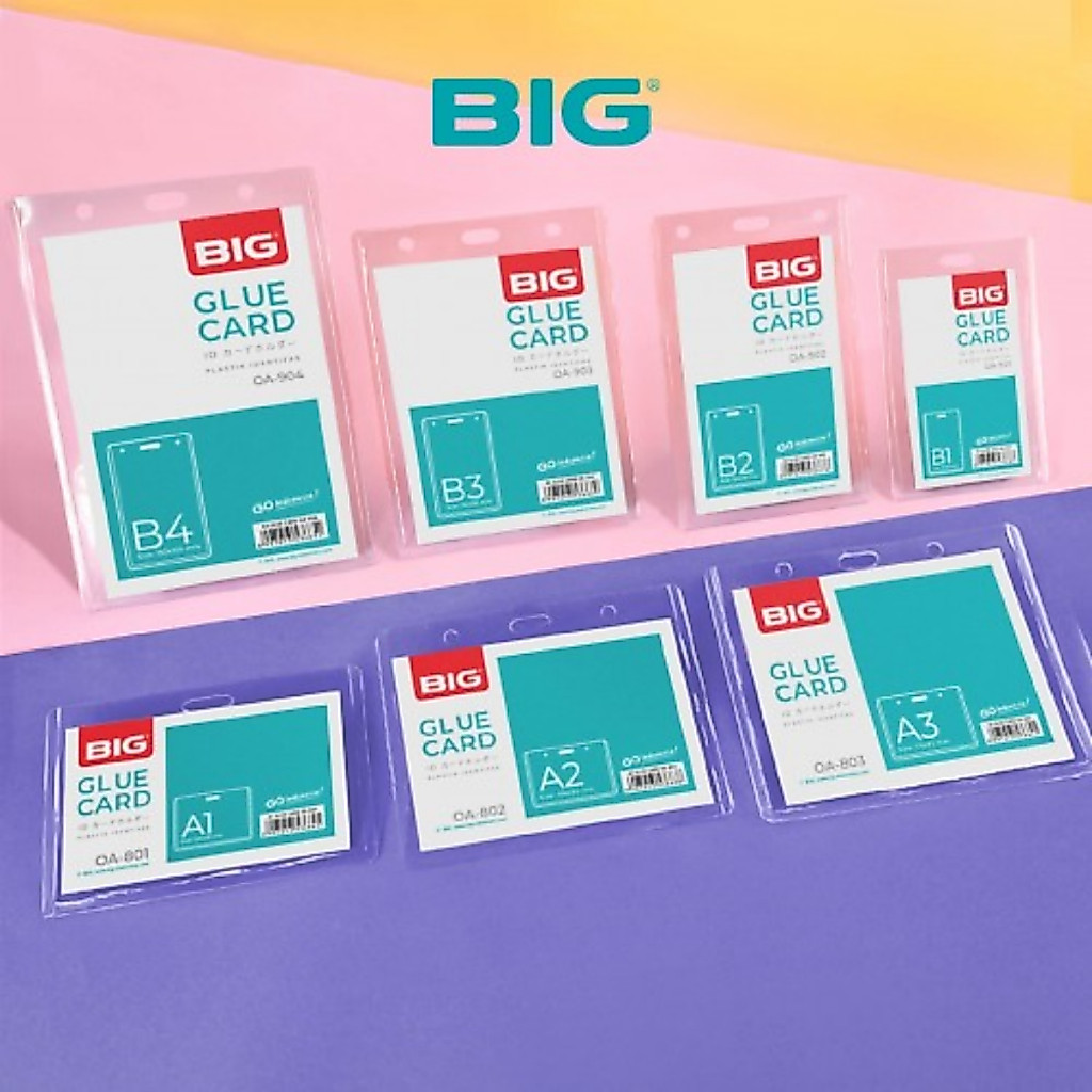 (GROSIR) BIG ID Card Mika Glue Card Plastik Transparan Ukuran A2 A3 B1 B2 B3 B4