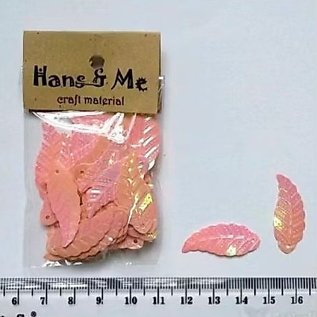 Payet / Manik Daun Ukuran : 28mm Warna : Salem Gradasi