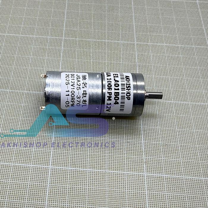 High Torque Motor DC 25GA370 12V 130RPM 100RPM - 100RPM