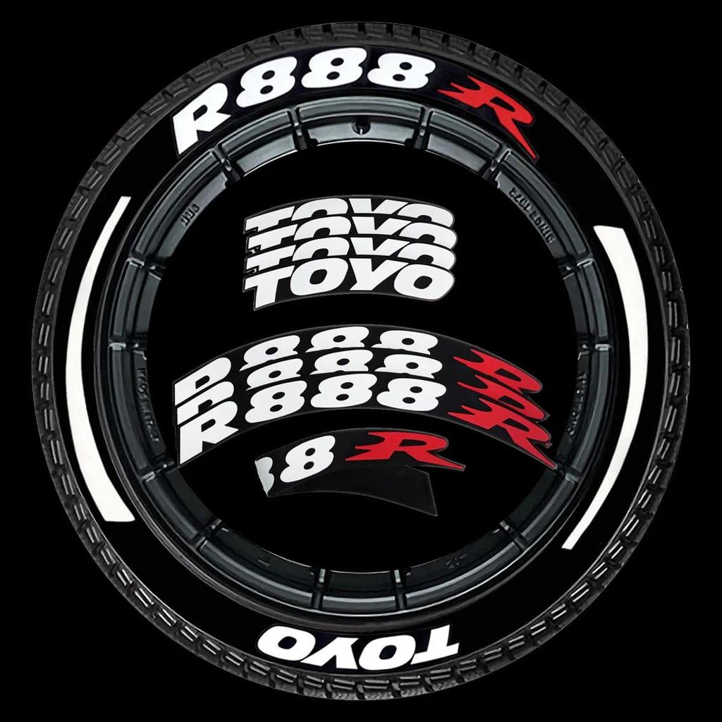 Toyo R888R Tire Sticker Car Motorcycle Mofied Letter Stickers Automotive Interior Supplies for BMW B
