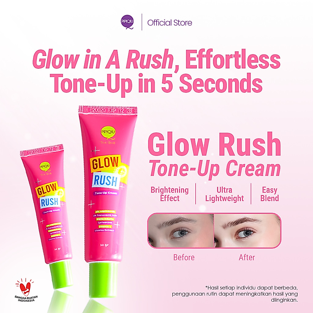 Pipiqiu Glow Rush  Tone-Up Cream 30gr (PGRC)