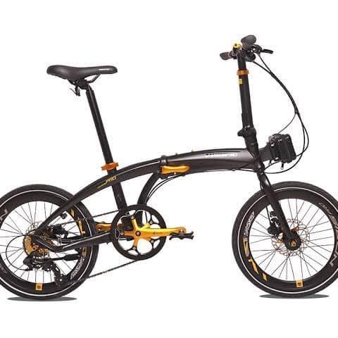 Sepeda Lipat Pacific Noris Pro 20" Black and Gold