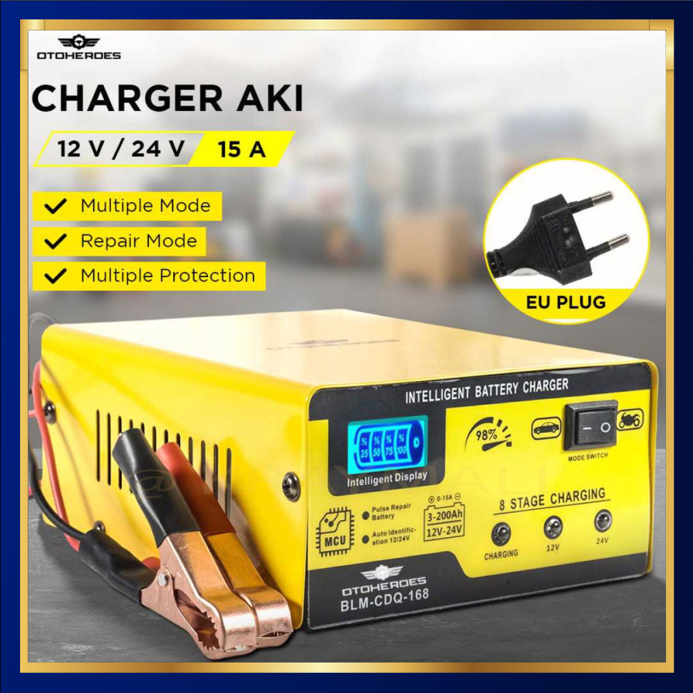 Charger Aki Mobil Motor 250W 12V/24V 200AH - BLM-CDQ-168