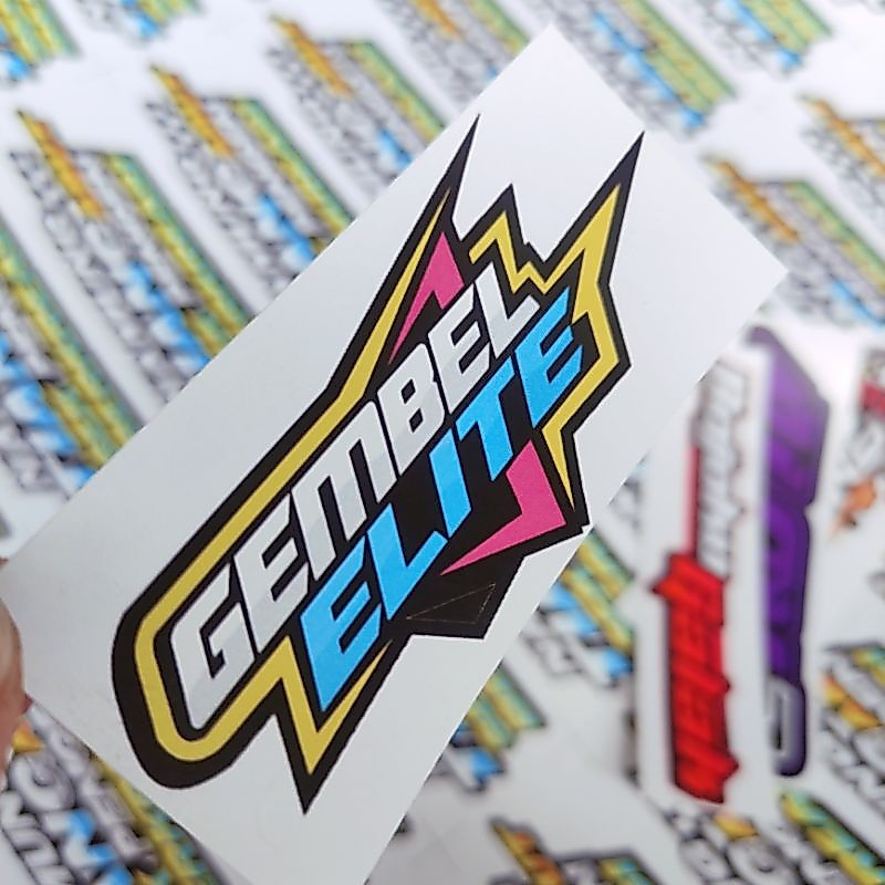 Stiker gembel elit kotak glos