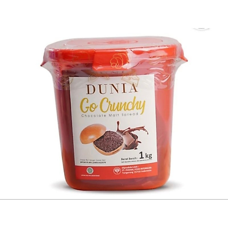 Selai coklat crunchy Dunia go crunchy 1kg
