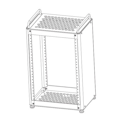 Waveshare HomeRack 8U Server Cabinet Kit, 10inch Aluminum Alloy Mini Rack Frame for Home Lab and Com