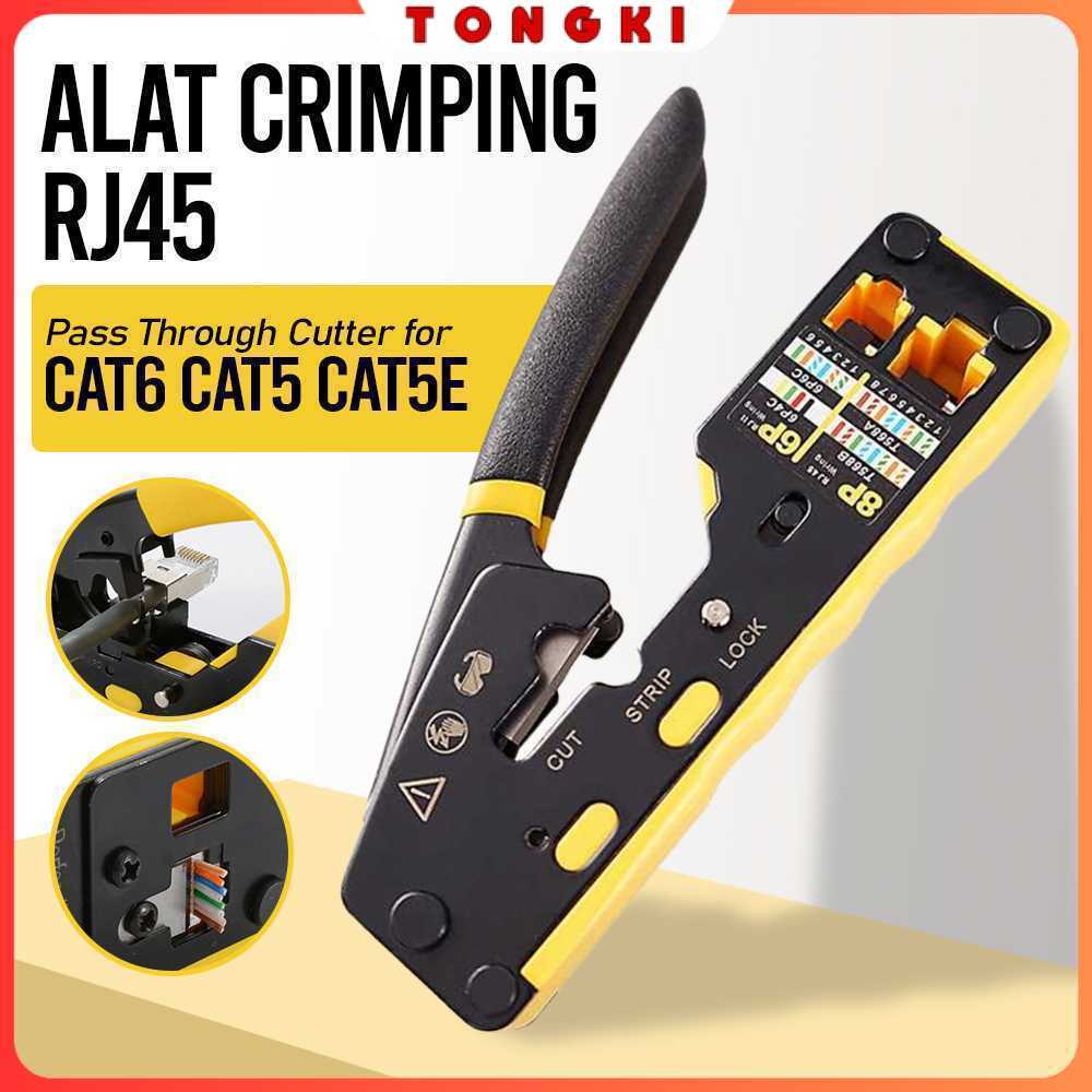 Alat Crimping RJ45 Pass Through Cutter for CAT6 CAT5 CAT5E - 6088