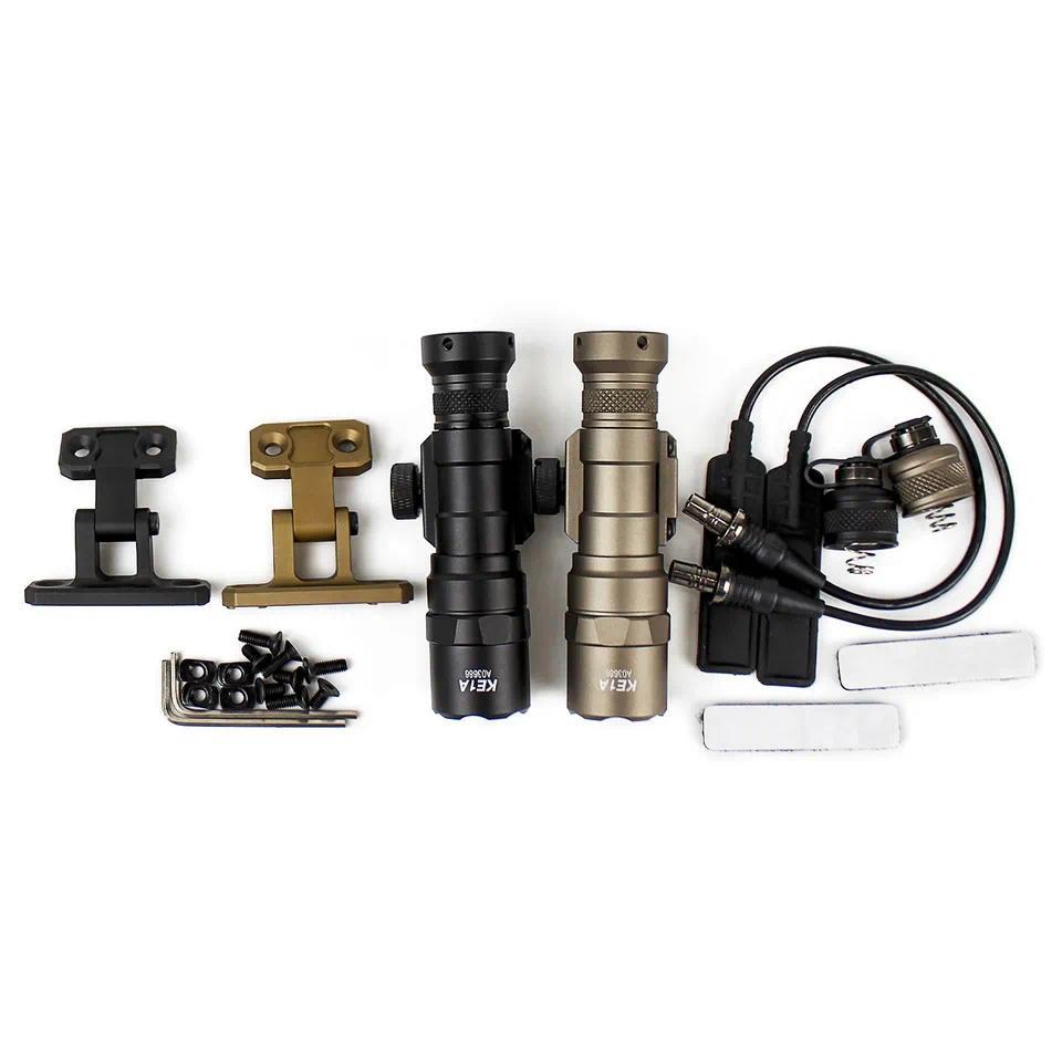 SOTAC M300B/M600B/M600C Tactical Flashlight Picatinny Mount With Weaponlight Mlok Mount For 20mm Rai