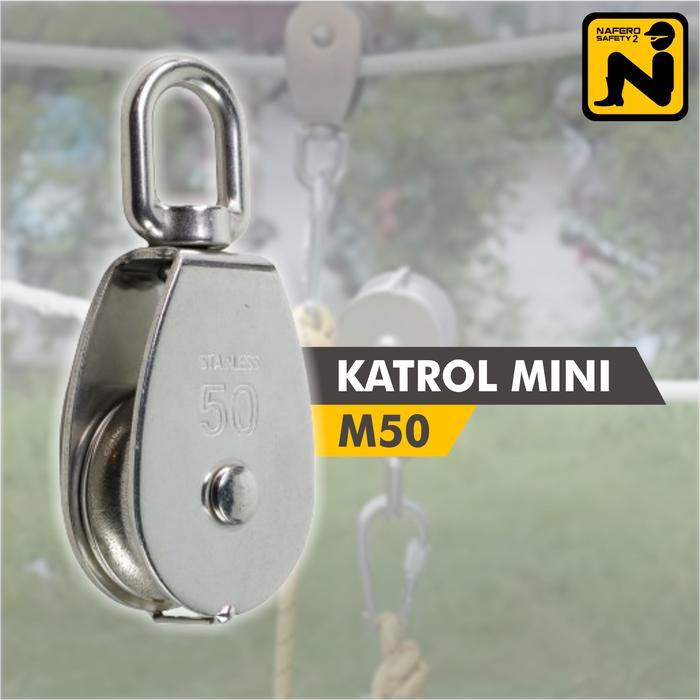 Katrol Kerekan Mini Serbaguna Stainless Steel m50 WARNA Silver