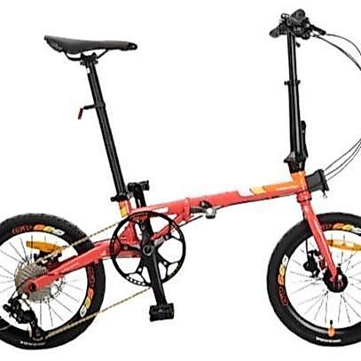 SEPEDA LIPAT RUBICK BIKE GAS 16"/349 10S MIX - Salmon Red
