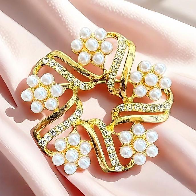 Bros mutiara cantik bros hijab mutiara lingkaran aesthetic bros aksesories hijab bros hijab dada mut