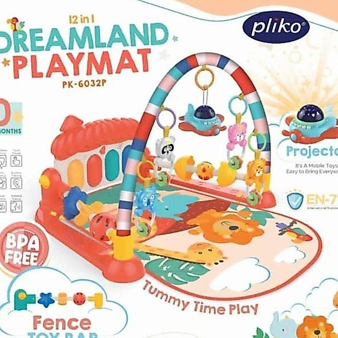 PLIKO 12IN1 BABY PLAYMAT DREAMLAND PK6032P / DINOLAND PLAYGYM WITH PIANO KASUR BAYI ALAS MAIN PIANO