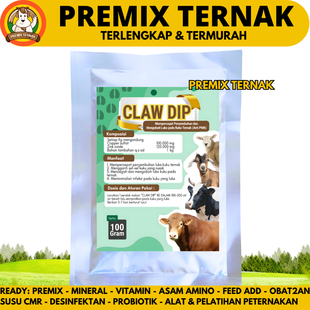 CLAW DIP 100 GRAM - Obat Kuku Sapi - Mengobati Luka Kuku Teracak & Kulit Sapi - Mencegah Infeksi Kuk