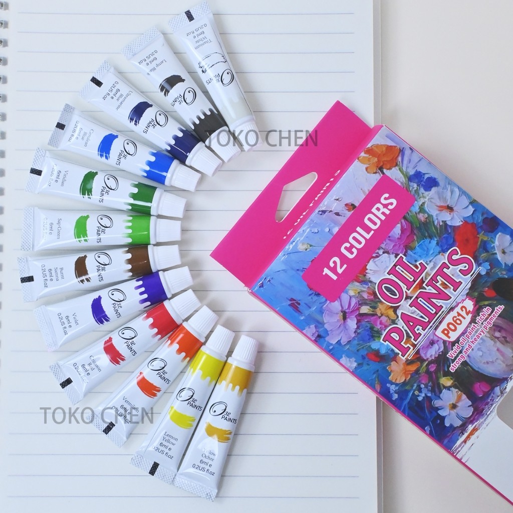 

Cat Minyak Set Lukisan Oil Paint 6ml*12 OIL / Cat Minyak Maries 6ml*12pcs / Maries Oil Paint 6ml*12pcs