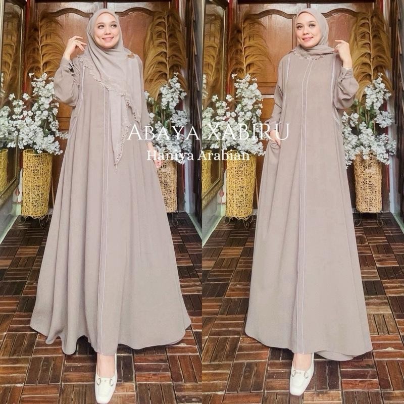 XABIRU abaya Syari  Elegan (Dress haji Umroh) by OHC simple elegan Gamis Muslim Wanita Mewah