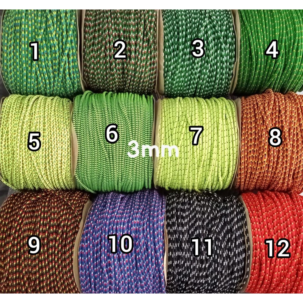 

Tali prusik 3mm 1roll panjang 100meter