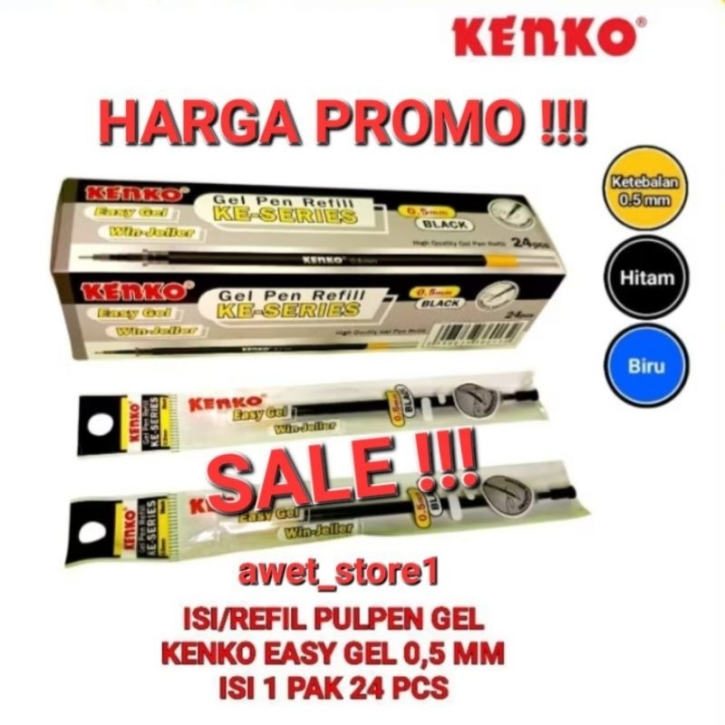 

Refill Isi Pen Kenko Easy Gell 0,5 mm Hitam @ 24 Pcs