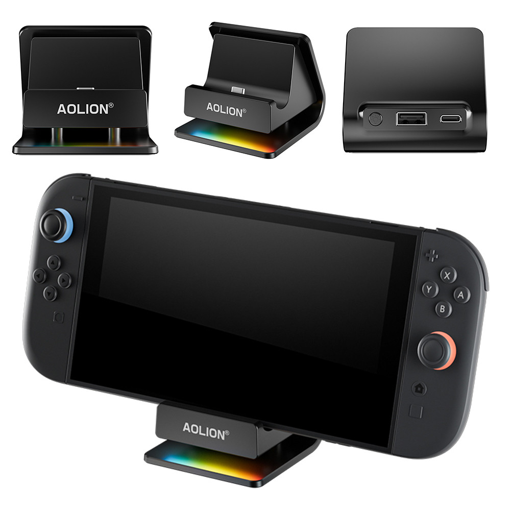 

Charging Stand with RGB Lights Charging Station Charger Station for Nintendo Switch2 Game Console