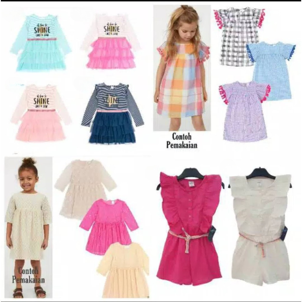 Pabrik Branded RESTOCK Wgl3s dress kids 2 3 5 6 years tahun putih hijau white green lace brukat broc