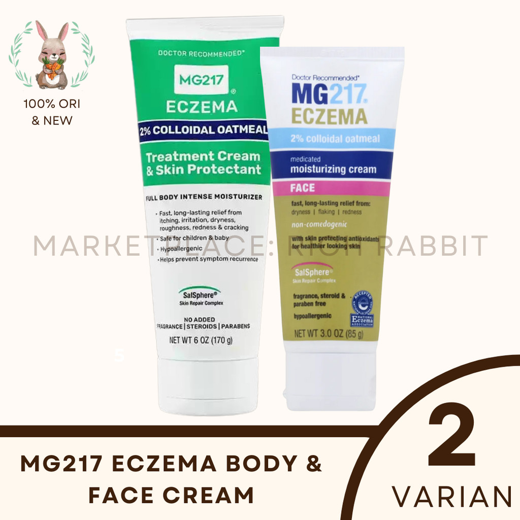MG217 Eczema Body Cream Face Moisturizing 2% Colloidal Oatmeal MG 217