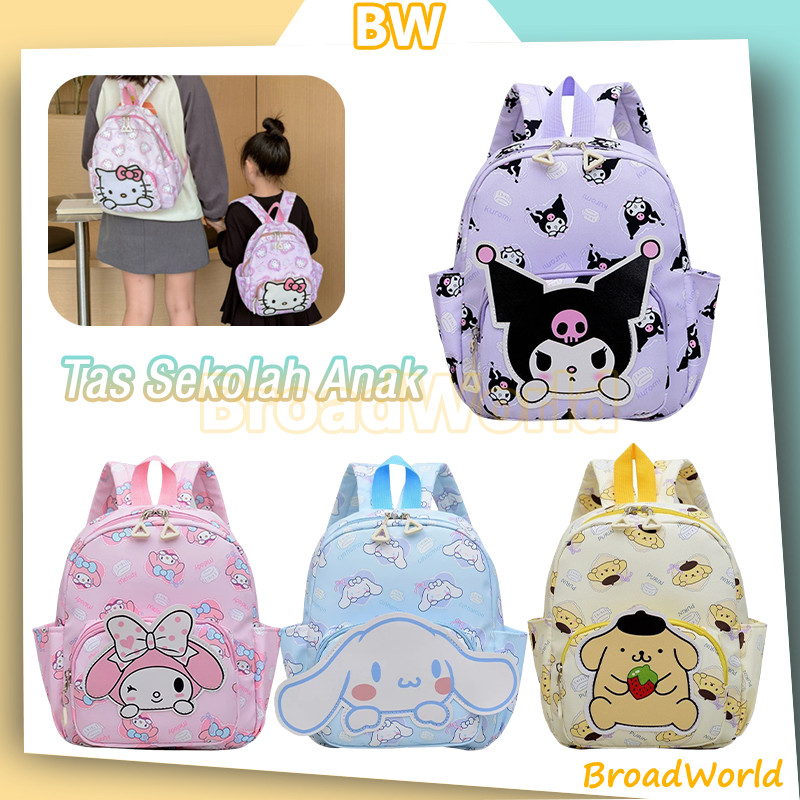 BW Tas Karakter Anak Sanrio Tas Ransel Anak Fashion Tas Santai Tas Jalan-jalan Tas Sekolah