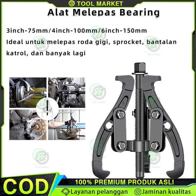 

Treker Bearing 3 Kaki / Treker 3 Kaki / 6"/6 Inci / 6Inch / 150MM / Gear Puller / 3 Jaw Tracker / Alat Melepas Bearing Gear / Alat Melepas Bearing / Alat Melepas Laher / Alat Pencabut Bearing Laher / Dapat Diganti Dengan Dua Cakar / Tiga Cakar COD