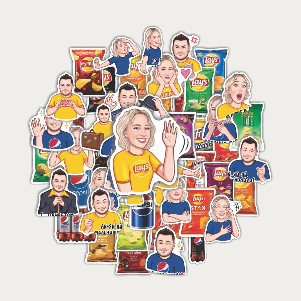 

Sticker Pack Stiker Makanan Ringan Lays & Pepsi | Sticker TUMBLR | Stiker LAPTOP KOPER HELMP