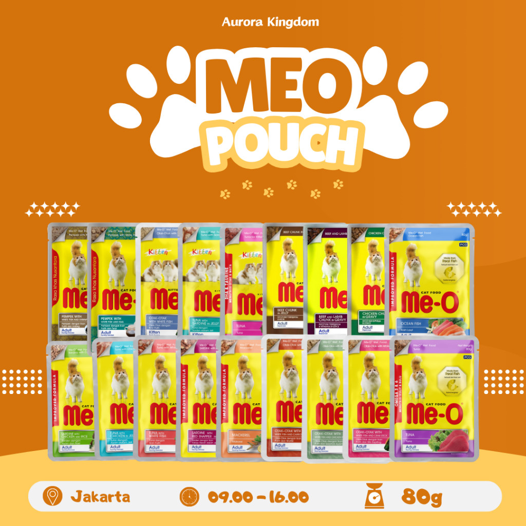 

Meo ME-O Pouch/saset 80 G 80G 80GR 80 GR per BOKS/DUS/BOX