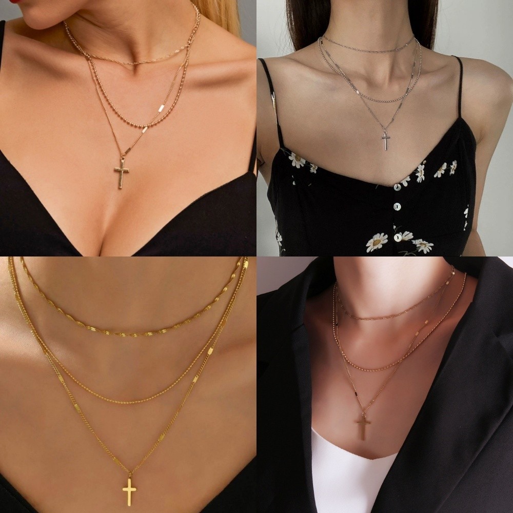 Kalung Liontin Silang, Kalung Liontin, Kalung Emas, Kalung titanium,Kalung Wanita.