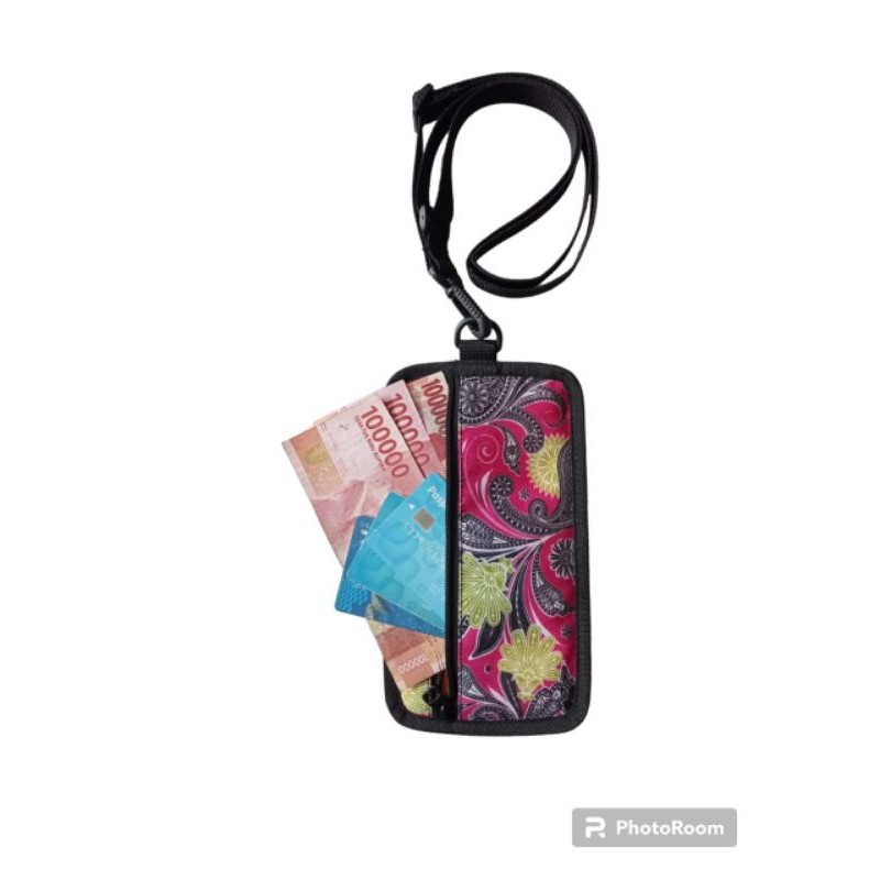 [ COD ] Tas hp kartu Uang motif Dompet Hp Tas Leher Pria/wanita Rn-8