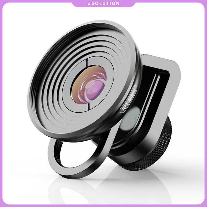 APEXEL Lensa Kamera Smartphone Universal Clip 10X Macro Lens - HD5M