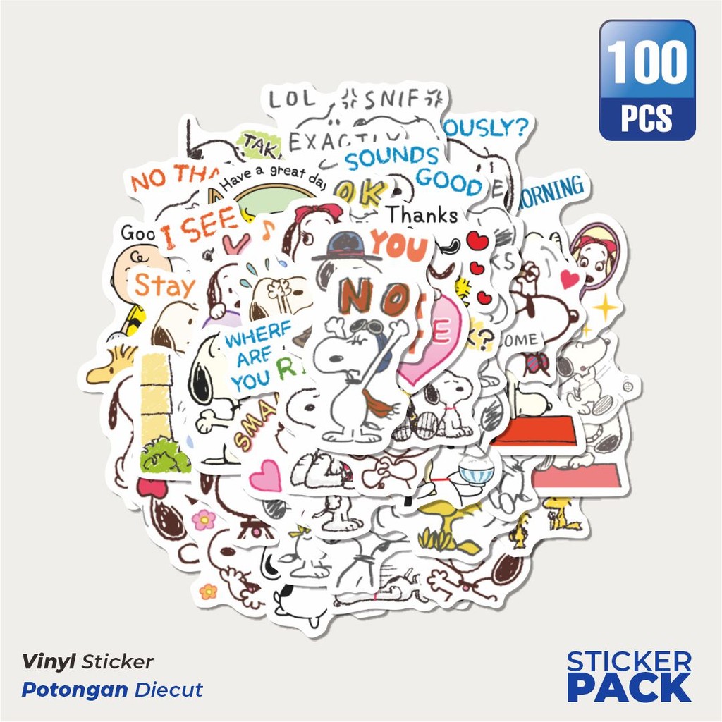 

Terbaru! 50 pcs Stiker Kartun Snoopy V6 Dekorasi Lucu Kreatif untuk Notebook, Skateboard, HP
