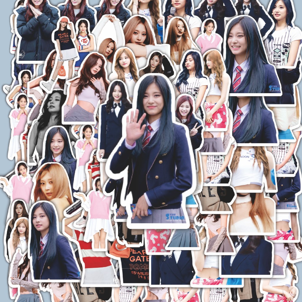 

100PCS Lucu Stiker Twice Tzuyu Girls Band Stiker Aesthetic Stiker Anti Air Stikers Berperekat Waterproof sticker decal buat Motor Helm Buku Journal Koper Casing HP Laptop Botol Minum Hadiah anak
