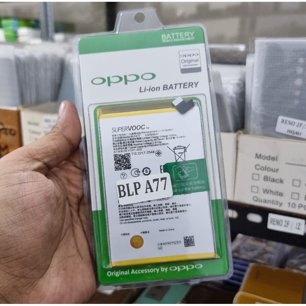 Batre   OPPO A3 5G CPH2683 CPH2693 ORIGINAL BARU Model Battery SUPERVOOC BLPA77 BLP-A77 Baterai S.J
