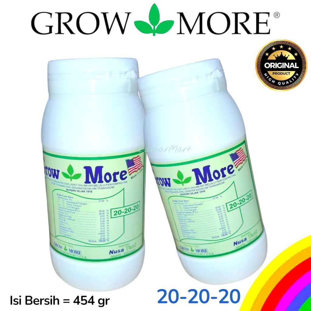 Pupuk Grow More 20-20-20 botol 454 gr Pupuk Untuk Memberikan Nutrisi Seimbang