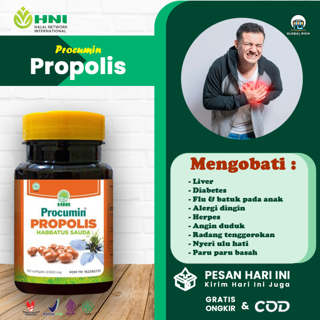 PROCUMIN PROPOLIS HNI HPAI ORIGINAL Obat Paru Paru,TBC,Asma,Bronkhitis,Infeksi Paru Paling Ampuh