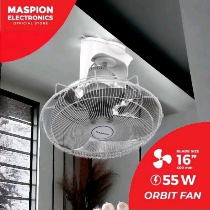 MASPION Orbit Fan 16 inch MOF-401-P /KIPAS ANGIN PLAFON/ ORIGINAL GARANSI RESMI/MOF401P/MOF-401P