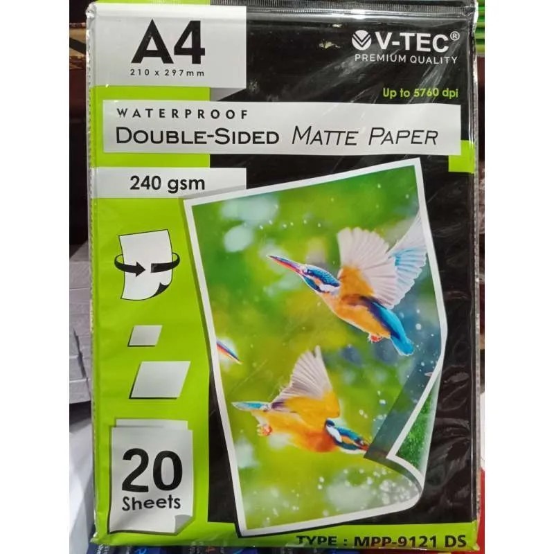 

V-TEC DOUBLE SIDE MATTE PHOTO PAPER A4 240GSM MPP-9121 DS