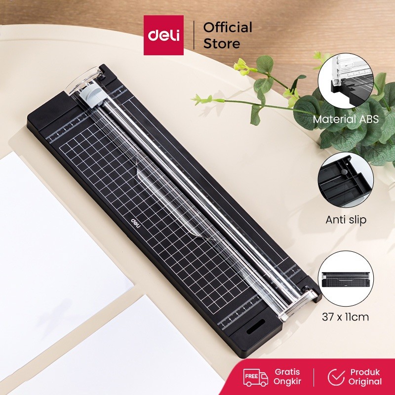 

New Deli Small Paper Trimmer Portable/ Pemotong Kertas Kecil A4 A5 Trimmer Photo Cutter Mat 14251Premium
