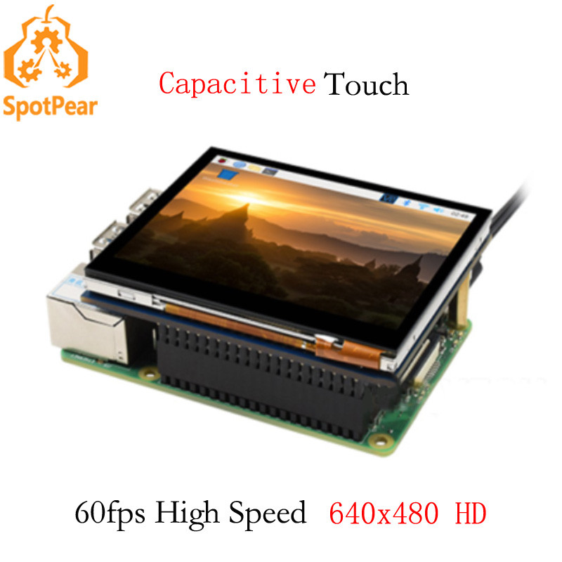 Raspberry Pi 3.5inch Capacitive Touch LCD, DPI, 640×480 3.5 inch touchscreen display