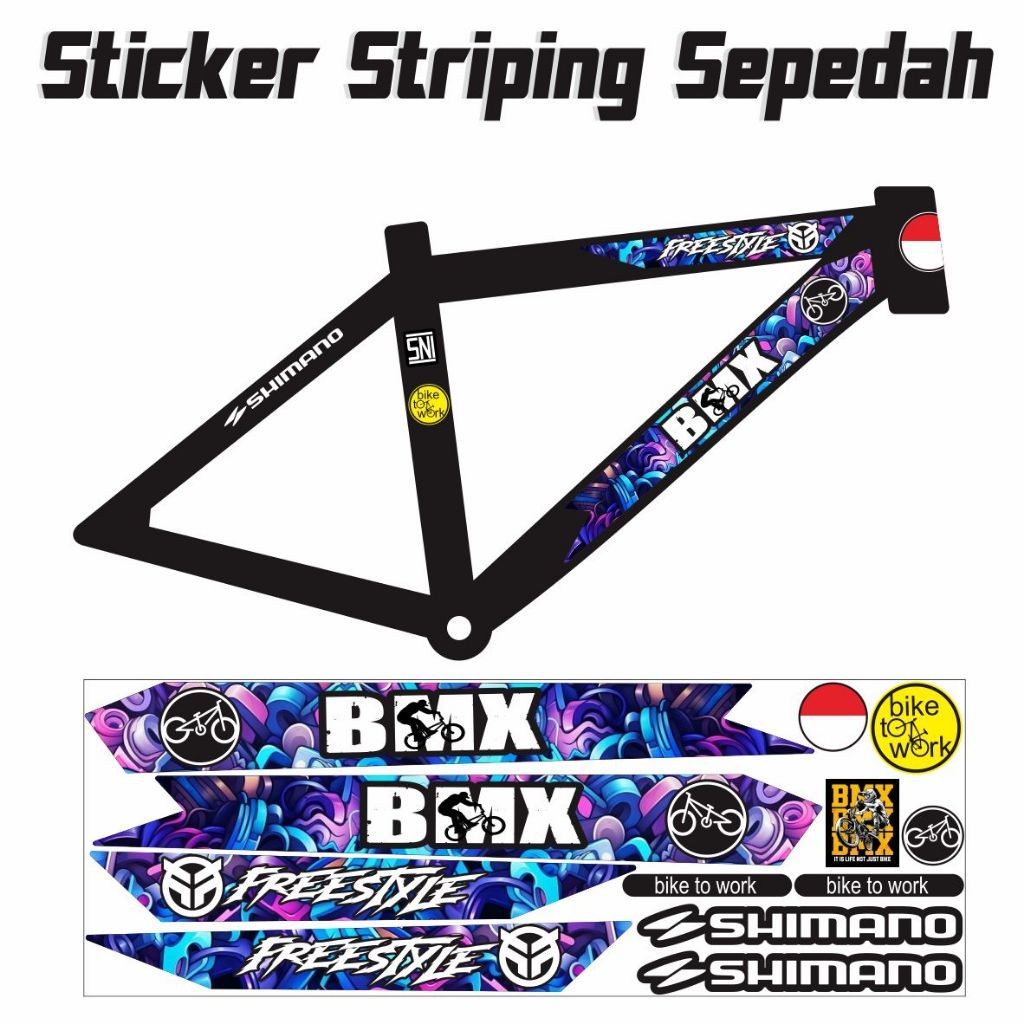 STIKWER BMX / STRIPING NEW BMX MOTIF / STIKER SEPEDAH STIKER SEPEDAH
